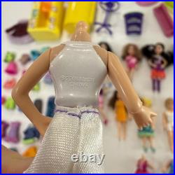 HUGE Vtg Y2K Polly Pocket Lot 155+ Pcs Magnetic Dolls Limo Horses Cars BUNDLE