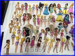 Huge Lot 900+ pcs Polly Pocket & Disney 70+ Dolls Clothes Shoes Accessories VTG