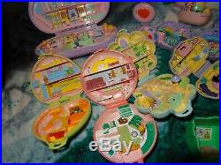 Huge Lot Of Vintage Polly Pocket Buildings and Figurines 90s retro