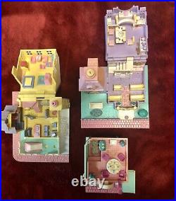 Huge Lot Vintage Bluebird Polly Pocket Compacts Houses Accessories
