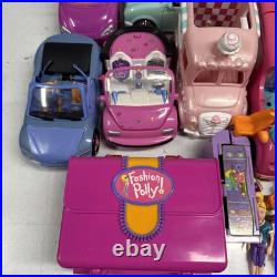 Huge Lot of Vintage 2000s Polly Pocket 13 Cars 2 Boats Dolls Figures Accessories