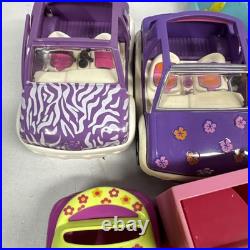 Huge Lot of Vintage 2000s Polly Pocket 13 Cars 2 Boats Dolls Figures Accessories