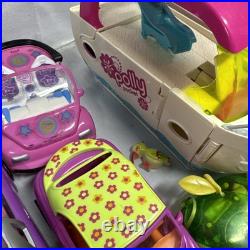 Huge Lot of Vintage 2000s Polly Pocket 13 Cars 2 Boats Dolls Figures Accessories