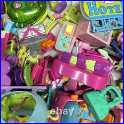 Huge Lot of Vintage 2000s Polly Pocket 13 Cars 2 Boats Dolls Figures Accessories
