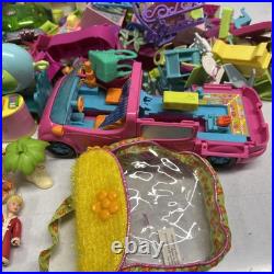 Huge Lot of Vintage 2000s Polly Pocket 13 Cars 2 Boats Dolls Figures Accessories
