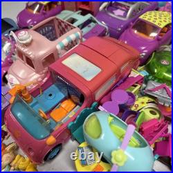 Huge Lot of Vintage 2000s Polly Pocket 13 Cars 2 Boats Dolls Figures Accessories