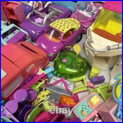 Huge Lot of Vintage 2000s Polly Pocket 13 Cars 2 Boats Dolls Figures Accessories