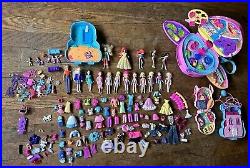 Huge Lot of Vintage 2000s Polly Pocket Dolls Figures Clothing Accessories Sets