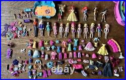 Huge Lot of Vintage 2000s Polly Pocket Dolls Figures Clothing Accessories Sets