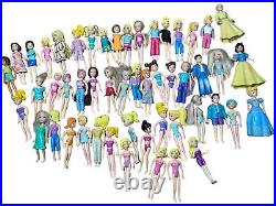 Huge Lot of Vintage Polly Pocket Dolls(51) Assorted Clothing, Accessories & Pets