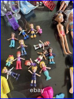 Huge Lot of Vintage Polly Pocket Dolls & Accessories