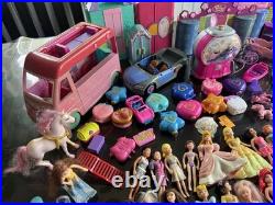 Huge Lot of Vintage Polly Pocket Dolls & Accessories