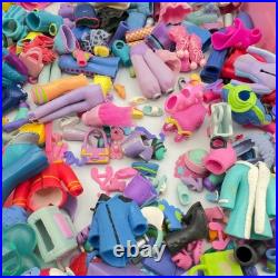 Huge Polly Pocket Accessory Lot 75 Pairs Shoes 170 Clothes Pets Locker Vintage