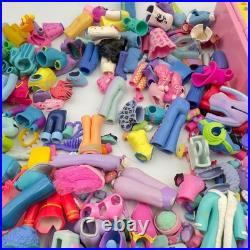 Huge Polly Pocket Accessory Lot 75 Pairs Shoes 170 Clothes Pets Locker Vintage