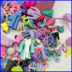 Huge Polly Pocket Accessory Lot 75 Pairs Shoes 170 Clothes Pets Locker Vintage