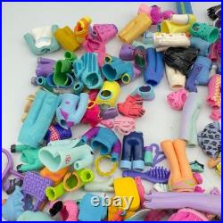 Huge Polly Pocket Accessory Lot 75 Pairs Shoes 170 Clothes Pets Locker Vintage