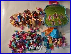 Huge Polly Pocket Lot Dolls Clothes Accessories