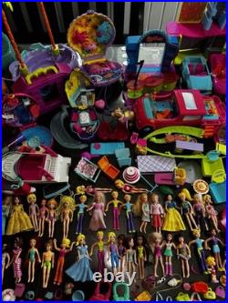 Huge Vintage Lot Of Polly Pocket With Tons Of Accecories