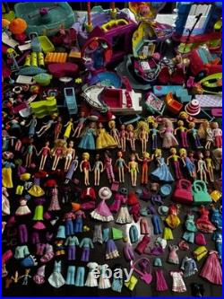 Huge Vintage Lot Of Polly Pocket With Tons Of Accecories