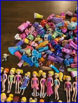 Huge Vintage Mattel Fashion Polly Pocket Doll Lot With Clothes & Accessories