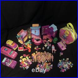 Huge Vintage Polly Pocket Lot Clothing Pets Dolls House Cars Case Accessories