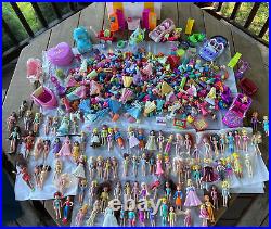 Huge Vintage polly pocket lot dolls accessories Disney Princess Mermaid Playset