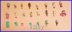 LOT Of 23 VINTAGE POLLY POCKET Pieces 18 MINI FIGURES AND 5 pieces of FURNITURE