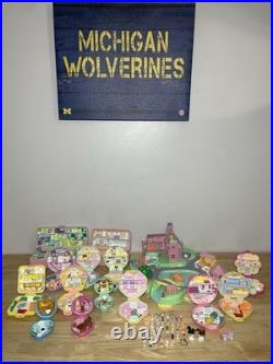 Large Collection Of Vintage Polly Pocket Lot 1989-1992 With Figures & Animals