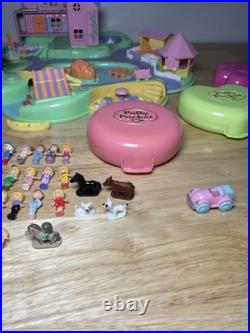 Large Collection Of Vintage Polly Pocket Lot 1989-1992 With Figures & Animals
