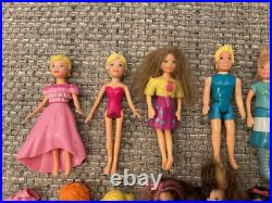 Large Lot of Vintage 2000s Polly Pocket Dolls Figures Clothing Accessories