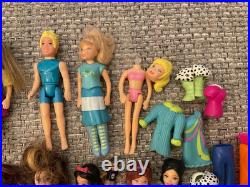 Large Lot of Vintage 2000s Polly Pocket Dolls Figures Clothing Accessories