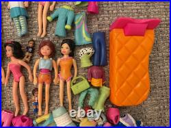 Large Lot of Vintage 2000s Polly Pocket Dolls Figures Clothing Accessories