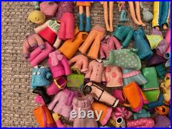 Large Lot of Vintage 2000s Polly Pocket Dolls Figures Clothing Accessories