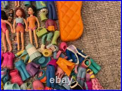 Large Lot of Vintage 2000s Polly Pocket Dolls Figures Clothing Accessories