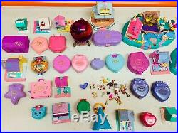 Large Vintage Bluebird Polly Pocket Lot Figures, Compacts, Accessories, & More