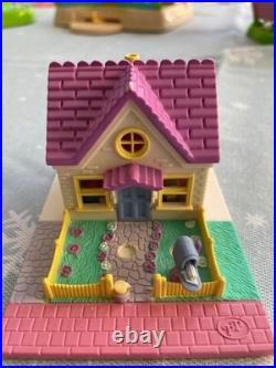 Large lot- 11 Vintage Polly Pockets Pollyville Houses and Playsets