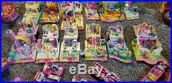 Large lot, 26, Vintage Polly Pocket Bluebird Toys Pollyville, compacts and more