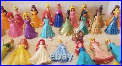 Lot 95+ Polly Pocket Disney Princesses MagiClip Dresses Dolls Princes Misc Vtg