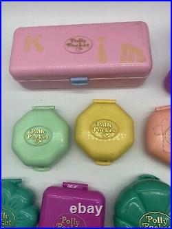 Lot Of 13 Vintage 1989/1990 Polly Pocket Compact Playsets Bluebird