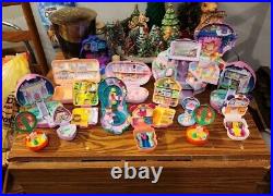 Lot Of 16 Vintage Polly Pocket Compact Playsets, Mostly 1989-1990s, Rare
