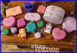 Lot Of 16 Vintage Polly Pocket Compact Playsets, Mostly 1989-1990s, Rare