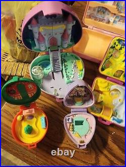 Lot Of 16 Vintage Polly Pocket Compact Playsets, Mostly 1989-1990s, Rare
