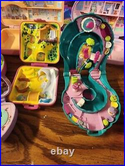 Lot Of 16 Vintage Polly Pocket Compact Playsets, Mostly 1989-1990s, Rare