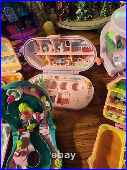 Lot Of 16 Vintage Polly Pocket Compact Playsets, Mostly 1989-1990s, Rare