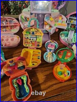 Lot Of 16 Vintage Polly Pocket Compact Playsets, Mostly 1989-1990s, Rare