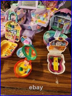 Lot Of 16 Vintage Polly Pocket Compact Playsets, Mostly 1989-1990s, Rare