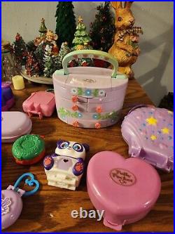 Lot Of 16 Vintage Polly Pocket Compact Playsets, Mostly 1989-1990s, Rare