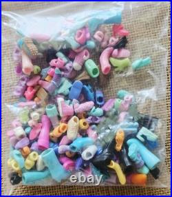 Lot Of 380+pc Polly Pocket Dolls, Clothes, Shoes, Furniture & Acc