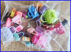 Lot Of 380+pc Polly Pocket Dolls, Clothes, Shoes, Furniture & Acc