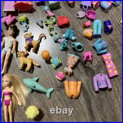 Lot Of 400 VTG Y2k Polly Pocket Dolls Rubber Clothes Accessories Shoes Mattel